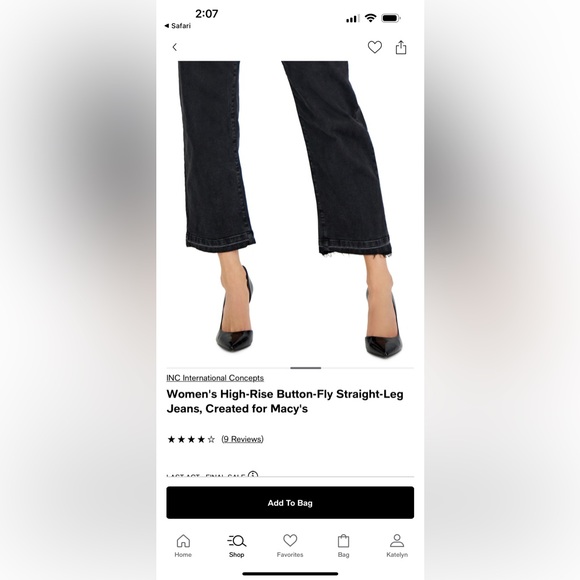 Women’s High Rise Button Fly Straight Leg Jeans NWT - Picture 5 of 10